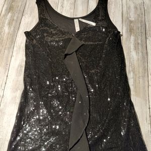 Kische Black Sequin Tank Top
